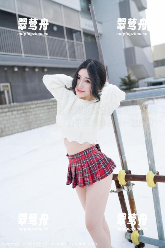 MiStar魅妍社 - 周小然白丝美图合集发布：一跃成风，心中那点小暧昧一触即发！